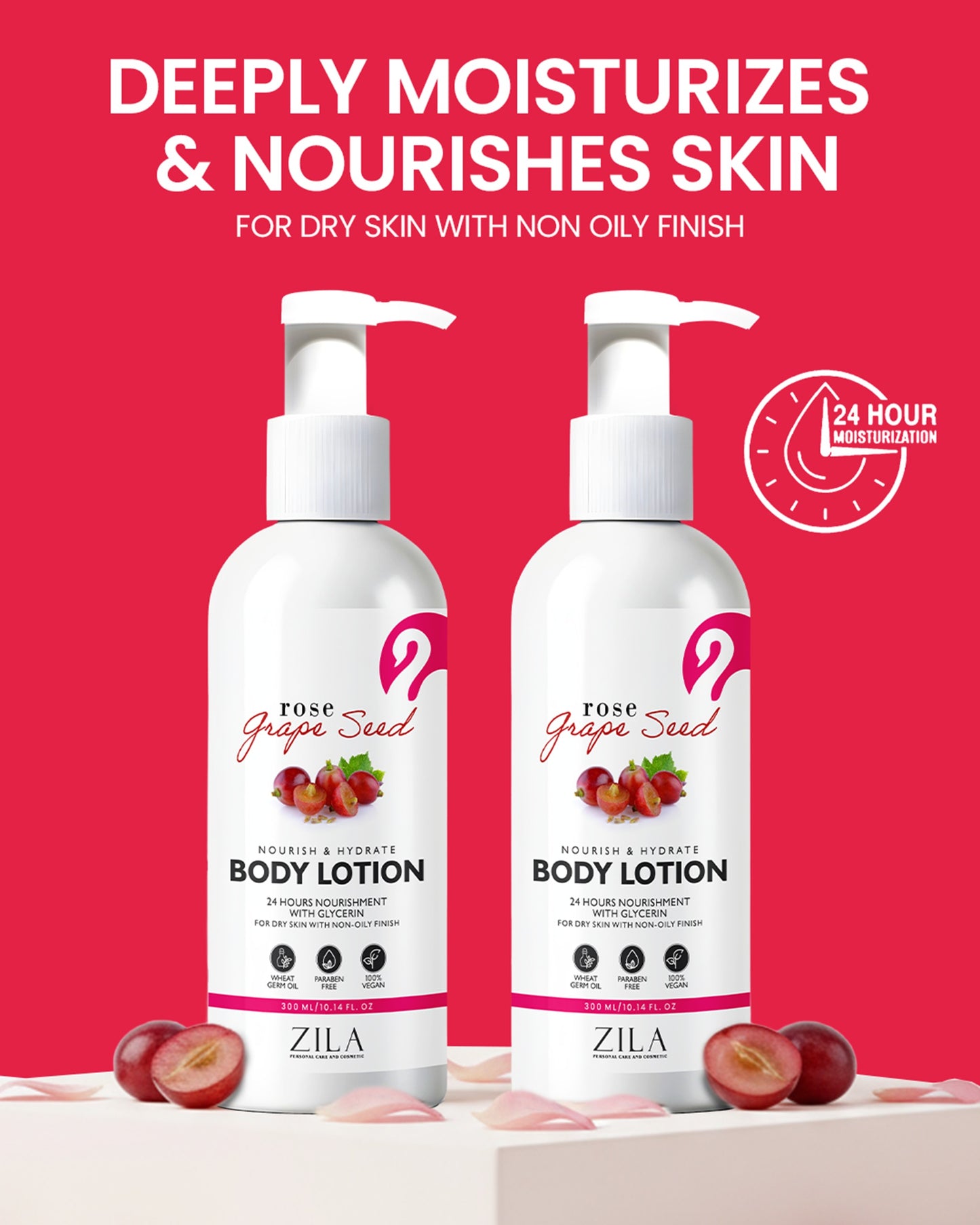 Zila Rose & Grapeseed Body Lotion 329 MRP 300 Ml