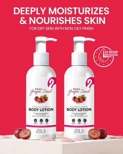 Zila Rose & Grapeseed Body Lotion 329 MRP 300 Ml